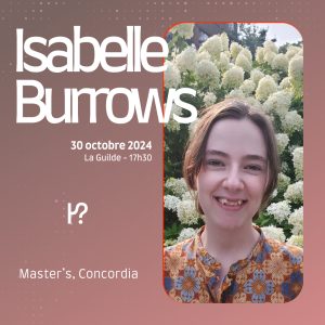 Isabelle Burrows, Master's, Concordia